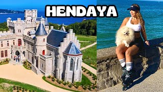 🇫🇷 HENDAYA Francia con mi POMERANIA  Playa y Castillo 🏰 🌊 [upl. by Ahsiniuq]