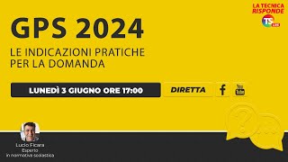 Gps 202426 le indicazioni per inoltrare correttamente la domanda [upl. by Cai]