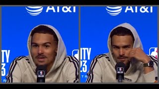 Trae Young after tying Luka Doncic for most points in a Mexico game [upl. by Henleigh]