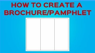 How to Create a BrochurePamphlet on Google Docs [upl. by Nance8]