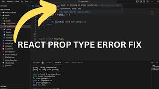 prop is missing in props validation  React PropType Error [upl. by Ali118]