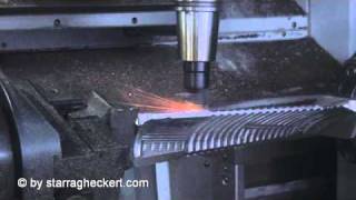 Machining of an inconel turbine blade using ceramic tooling on a Starrag LX 251 [upl. by Rider537]