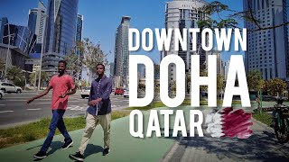 Tour of the beginning of Downtown Doha  Doha Qatar 🇶🇦 [upl. by Mcafee]