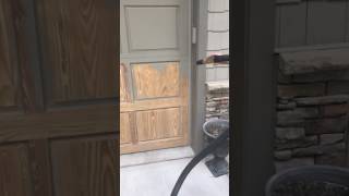 Paint removal on wood garage door [upl. by Aserehs]