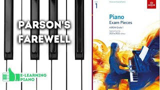 The English Dancing Master  Parsons Farewell Piano Tutorial ABRSM 20212022 Grade 1 A3 [upl. by Eserahs]