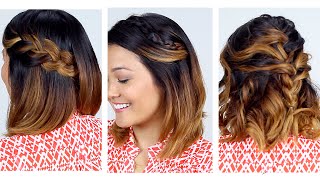 3 Easy Short Hair Hairstyles [upl. by Basil]