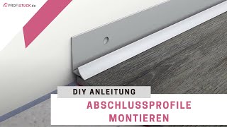 Abschlussprofil montieren  DIY Anleitung  Küberit Profile [upl. by Burgwell]