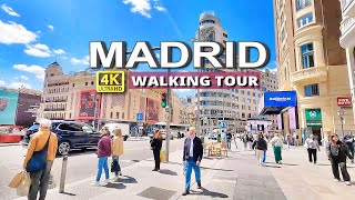 Madrid Spain 🇪🇸 in 4K Discover the Heart of the City in a Grand Walking Tour [upl. by Ahcorb]