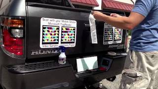 How To Bling Your Car With Rhinestone Website Window Decal Advertising [upl. by Nosreffej911]