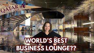 Qatar Airway’s Al Mourjan Business Lounge in Doha  Tour and Review [upl. by Acissej46]