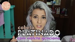 Tutorial Como platinar o cabelo em casa com Violeta Genciana [upl. by Auburta371]