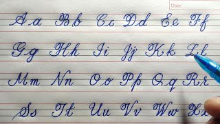 Cursive Writing for Beginners  A to Z Alphabets  Capital and Small letters  Palash Calligraphy [upl. by Hujsak]