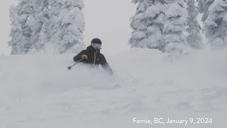 Legendary Fernie Powder Skiing on January 9th 2024 ferniestoke [upl. by Territus627]