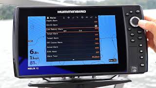 Humminbird HELIX How To Low Battery Alarm [upl. by Nerrawed]