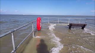 2020 Sheerness Neptune Jetty high spring surge tide in Kent UK [upl. by Renata]