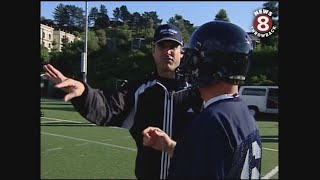 Jim Harbaugh lets sports anchor John Howard try out for USD Toreros football team in 2005 [upl. by Idnek142]