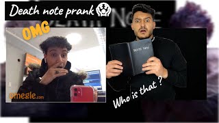 Death Note prank on Omegle 😱 [upl. by Roderich]