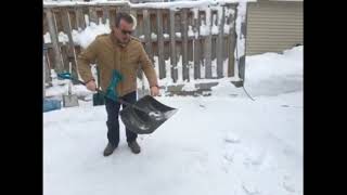 Yardworks EZ Grip Scoop Snow Shovel video review by Greg [upl. by Stodder909]