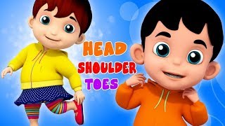 Head Shoulder Knees And Toes  Kindergarten Video  Nursery Rhymes For Babies by Kids Tv [upl. by Ardel850]