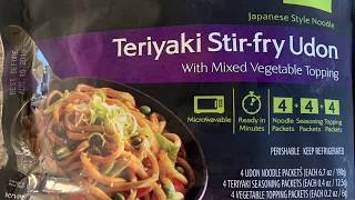 Teriyaki Stirfry Udon with Mixed Vegetable Topping  Costco 799 [upl. by Jourdan44]