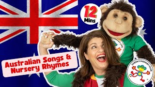 Australian Songs and Nursery Rhymes  Wheels on the Bus Row your Boat Follow the Animals and more [upl. by Rojam]