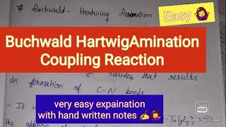 Buchwald Hartwig Amination Coupling ll Msc final syllabus ll CSIRNET [upl. by Nylrahc]