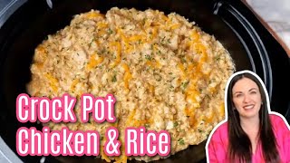 The Best Crock pot Chicken and Rice Recipe [upl. by Annahahs530]