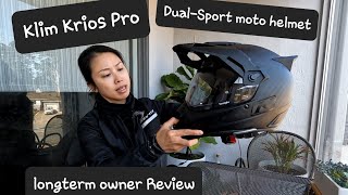 Klim Krios Pro Dual Sport Motorcycle Helmet MotoVlog setup long term ownership Product Review 2022 [upl. by Shama592]