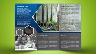 Custom Tri Fold Brochure Design  Photoshop Tutorial [upl. by Yblocaj400]