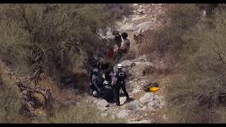 Hiker rescue on Scottsdale mountain trail [upl. by Llerrod]