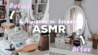 LIMPIANDO y ORDENANDO mi TOCADOR ASMR edition 🧼 Mi primer ASMR 😱  Museecoco [upl. by Sonafets]