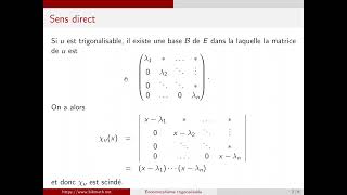 Caractérisation des endomorphismes trigonalisables [upl. by Cybill]