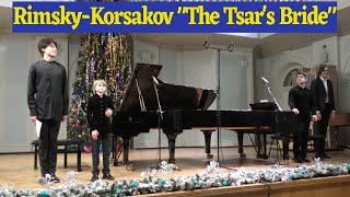 RimskyKorsakov The Tsars Bride Overture 2 pianos  8 hands [upl. by Campy]