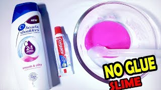 No GLUE  2018 How to make Shampoo and Toothpaste Slime [upl. by Esmaria]