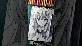 Drawing Rias Gremory リアス・グレモリー sketching【イラ ストメイキング】 メイキング アナログ shorts anime drawing [upl. by Voe]