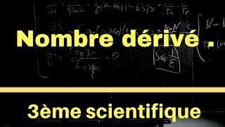 Nombre dérivé exercice corrigé 3éme science 3éme Maths 3éme techique [upl. by Hayouqes]