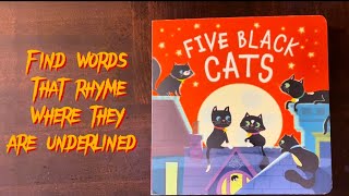 Five Black Cats  Reading Aloud  Children’s Book [upl. by Inajar]