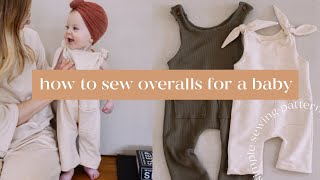 How To Sew Overalls For A Baby  Beginner Sewing Tutorial For The Rhodes Overalls Pattern [upl. by Gussi]