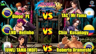 🔥KOF98🔥LNDHelinho🇧🇷🆚ChiaKusanagi🇨🇴 RematchUWLTAMA🇲🇽🆚RobertoUrameshi🇧🇷DiegoPE🇧🇷🆚TACMrYama🇦🇷 [upl. by Nivrae]