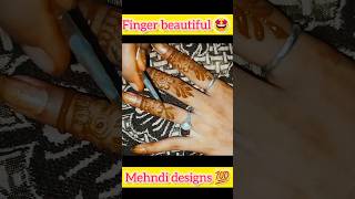 finger beautiful mehndi designs  mehndi designs trending 💯💯 mehndi explore shortsfeed [upl. by Nnyroc]