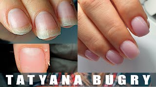 Transformation On Natural Nails 😍  How To Fix Hangnails  Russian Efile Manicure [upl. by Ahsaeyt607]