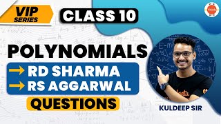 VIP Series  RD Sharma amp RS Agarwal Polynomials Class 10 Important Questions  CBSE Class 10 Maths [upl. by Atikkin722]