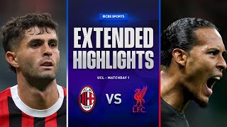 AC Milan vs Liverpool Extended Highlights  UCL League Phase MD 1  CBS Sports Golazo [upl. by Gershon80]