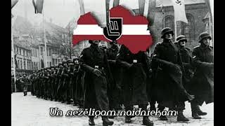 quotZem Mūsu Kājāmquot  Anthem of the 19th Latvian WaffenSS Division Educational documental purposes [upl. by Leahcimal]