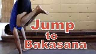 JumpFloat to Bakasana B  Arm Balance in Ashtanga Yoga  2 Minutes Yoga Health [upl. by Gerge]