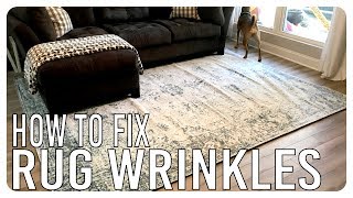 How to Get Wrinkles Out of Rugs DIY [upl. by Asertal]