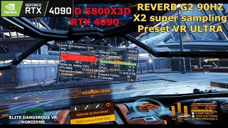 ELITE DANGEROUS HORIZONS VR  RTX 4090  AMD 5800X3D  REVERB G2BENCHMARK [upl. by Waldron]