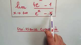 Limite dune fonction exponentielle avec les croissances comparées  Terminale [upl. by Odnanref]