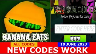 BANANA EATS CODES FREE Beacon BANANA EATS ROBLOX  LIMITED CODES TIME  June 10 2023 [upl. by Nevah]