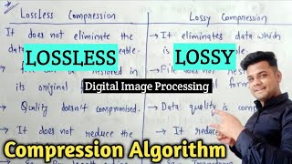 Lossless compression and lossy compression in digital image processing  Lec28 [upl. by Airotnes]